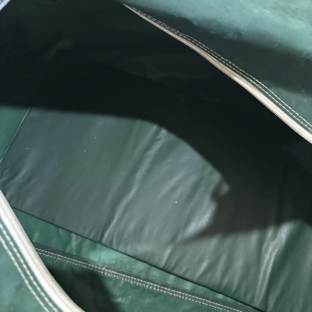 Vintage 80s 90s Adidas Duffle Bag Green Trefoil Gym Bag RARE Zipper Large Gear